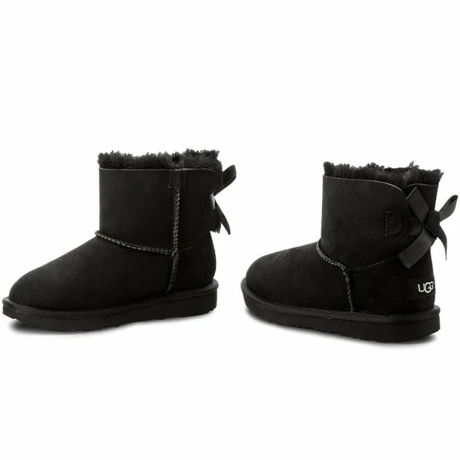 Unisex Shoes UGG - K Mini Bailey Bow II 1017397K K/Blk Black 2 Unisex Shoes UGG - K Mini Bailey Bow II 1017397K K/Blk Black - Image 2