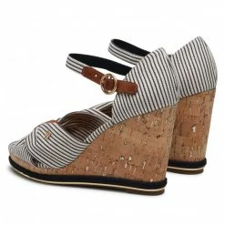 Wedges Sandals WRANGLER - Panama Cross WL11652A Navy Stripes 572 White, Navy Blue -Cheap Wojas Store 0000208121972 02 rz