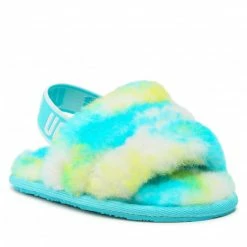 Slippers UGG - T Fluff Yeah Slide Marble 1123638T Obsl Colourful, Blue