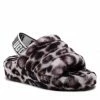 Slippers UGG - W Fluff Yeah Slide Panthr Print 1120903 Sygr Brown