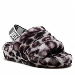 Slippers UGG - W Fluff Yeah Slide Panthr Print 1120903 Sygr Brown