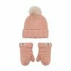 Sets Beanie And Gloves Set UGG - K Infant Knit Set 20124 Pcd Pink
