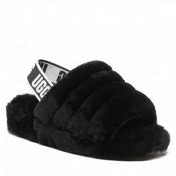 Slippers UGG - W Fluff Yeah Slide 1095119 W/Blk Black