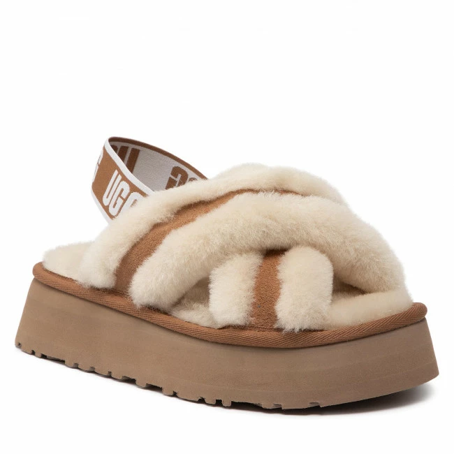 Slippers UGG - W Disco Cross Slide 1121550 Che Beige 1 Slippers UGG - W Disco Cross Slide 1121550 Che Beige