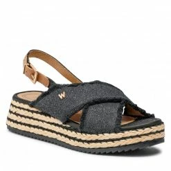 Espadrilles WRANGLER - Kim Tex Cross WL21635A Black/Pewter 309 Black