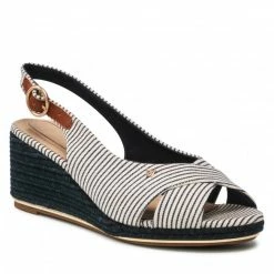 Wedges Sandals WRANGLER - Mila WL21670A Mini Stripes 886 White