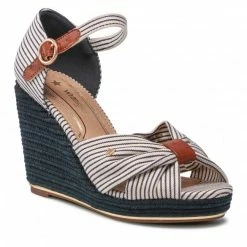 Wedges Sandals WRANGLER - Raval Cross WL21681A Mini Stripes 886 Beige, Blue