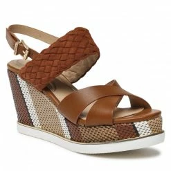 Wedges Sandals WRANGLER - Jeena WL21740A Cuoio 068 Brown