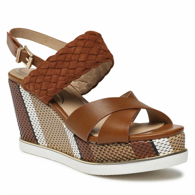 Wedges Sandals WRANGLER - Jeena WL21740A Cuoio 068 Brown 1 Wedges Sandals WRANGLER - Jeena WL21740A Cuoio 068 Brown