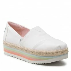 Espadrilles TOMS - Alpargata Platform Rope High 10017839 White/Canvas/Rainbow Eva White