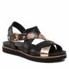 Casual Sandals Sandals WOJAS - 76079-51 Czarny/Złoty Black