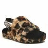 Unisex Slippers UGG - K Fluff Yeah Slide Spotty 1134954K Nat Brown