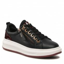 Sneakers Trainers WRANGLER - Jolin Zip WL22660A Black/Burgundy 338 Black