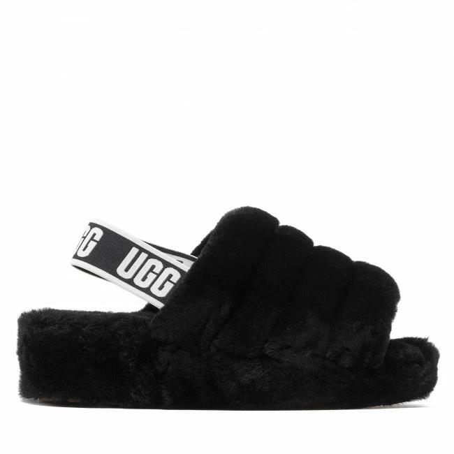Slippers UGG - W Fluff Yeah Slide 1095119 W/Blk Black 2 Slippers UGG - W Fluff Yeah Slide 1095119 W/Blk Black - Image 2