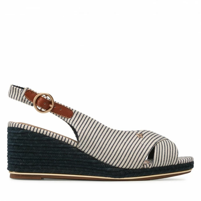 Wedges Sandals WRANGLER - Mila WL21670A Mini Stripes 886 White 2 Wedges Sandals WRANGLER - Mila WL21670A Mini Stripes 886 White - Image 2