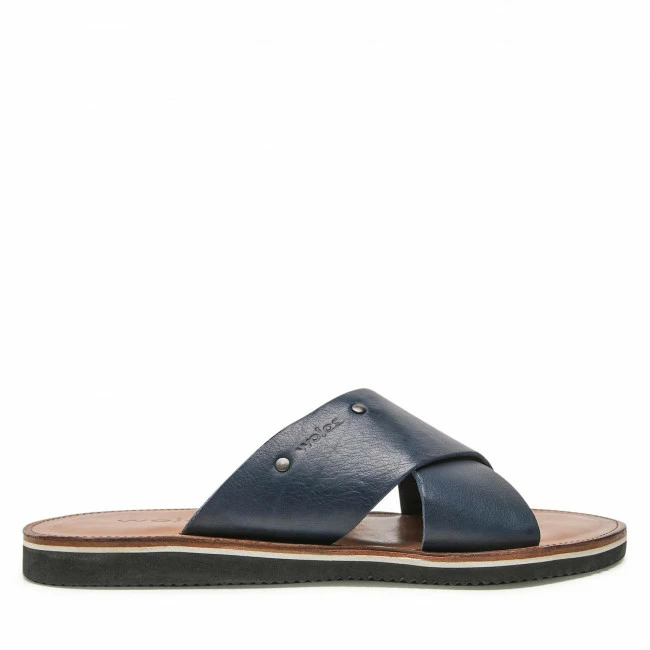 Clogs And Mules Slides WOJAS - 9259-56 Granatowy Navy Blue 2 Clogs And Mules Slides WOJAS - 9259-56 Granatowy Navy Blue - Image 2