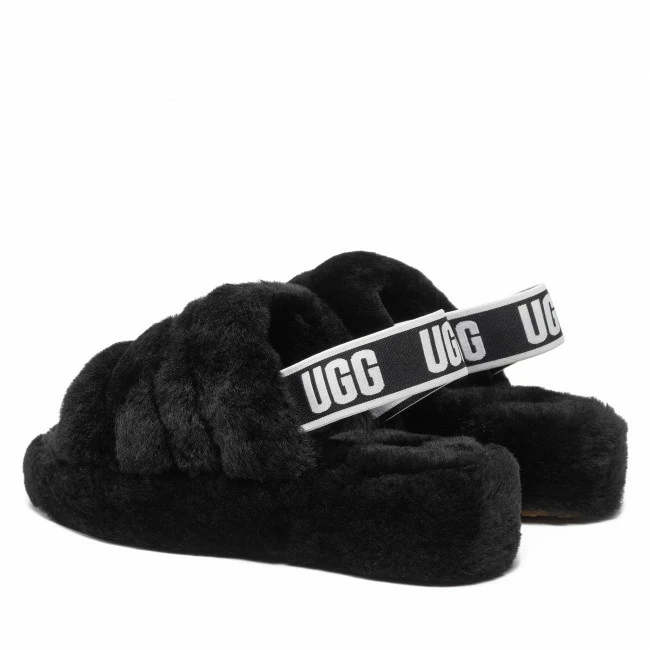 Slippers UGG - W Fluff Yeah Slide 1095119 W/Blk Black 3 Slippers UGG - W Fluff Yeah Slide 1095119 W/Blk Black - Image 3