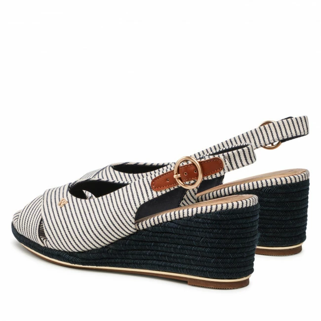 Wedges Sandals WRANGLER - Mila WL21670A Mini Stripes 886 White 3 Wedges Sandals WRANGLER - Mila WL21670A Mini Stripes 886 White - Image 3