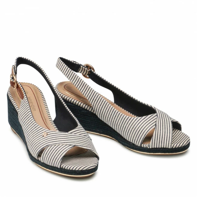 Wedges Sandals WRANGLER - Mila WL21670A Mini Stripes 886 White 5 Wedges Sandals WRANGLER - Mila WL21670A Mini Stripes 886 White - Image 5