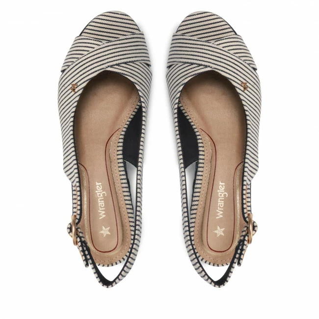 Wedges Sandals WRANGLER - Mila WL21670A Mini Stripes 886 White 6 Wedges Sandals WRANGLER - Mila WL21670A Mini Stripes 886 White - Image 6