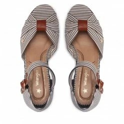 Wedges Sandals WRANGLER - Raval Cross WL21681A Mini Stripes 886 Beige, Blue -Cheap Wojas Store 06 0000300568712 rz