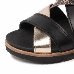 Casual Sandals Sandals WOJAS - 76079-51 Czarny/Złoty Black -Cheap Wojas Store 06 0000300958735 bs