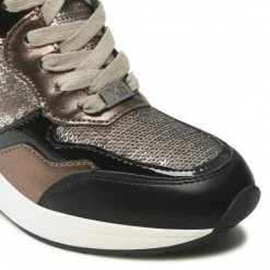 Sneakers Trainers XTI - 140334 Taupe Black, Silver -Cheap Wojas Store 06 0000301795575 rz